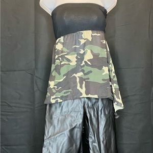 Camouflage halter top